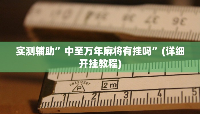 实测辅助”中至万年麻将有挂吗”(详细开挂教程)