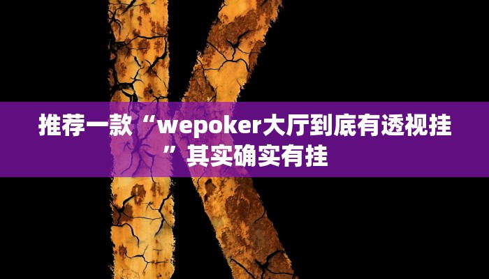 推荐一款“wepoker大厅到底有透视挂”其实确实有挂