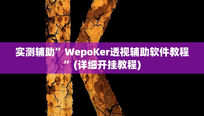 实测辅助”WepoKer透视辅助软件教程”(详细开挂教程)