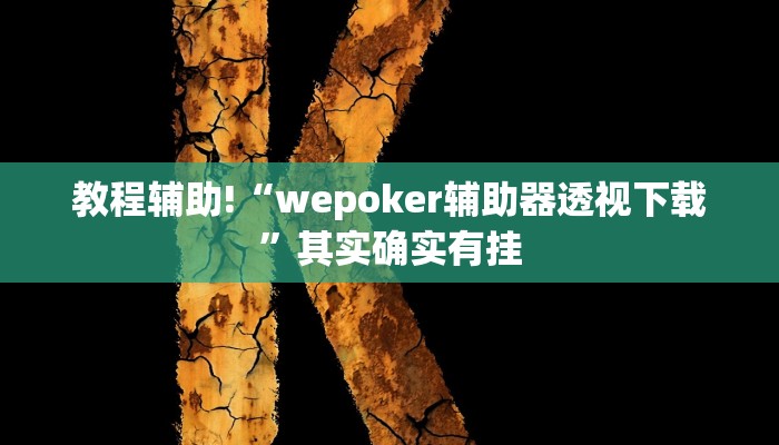 教程辅助!“wepoker辅助器透视下载”其实确实有挂