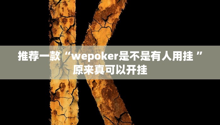 推荐一款“wepoker是不是有人用挂 ”原来真可以开挂
