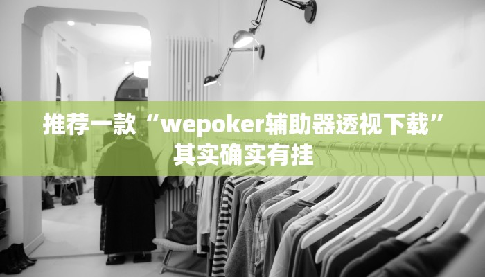 推荐一款“wepoker辅助器透视下载”其实确实有挂
