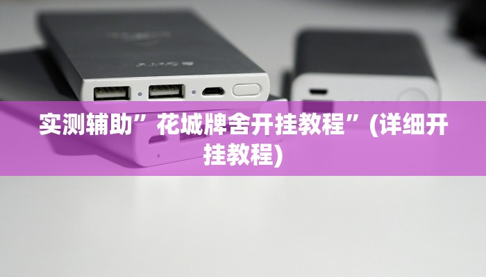 实测辅助”花城牌舍开挂教程”(详细开挂教程)