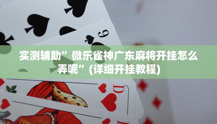 实测辅助”微乐雀神广东麻将开挂怎么弄呢”(详细开挂教程)