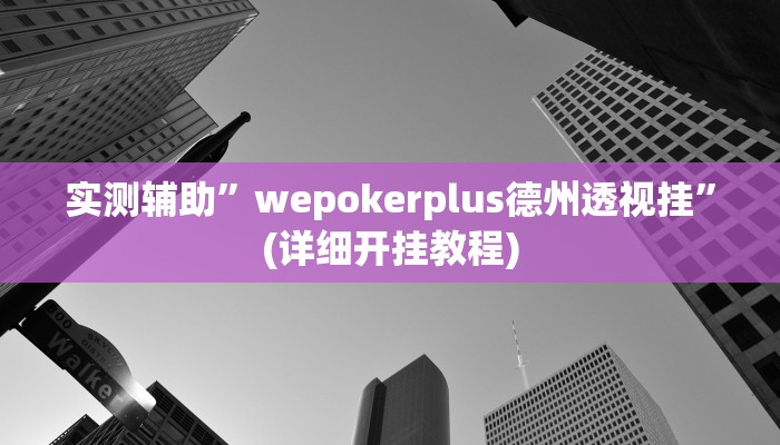 实测辅助”wepokerplus德州透视挂”(详细开挂教程)