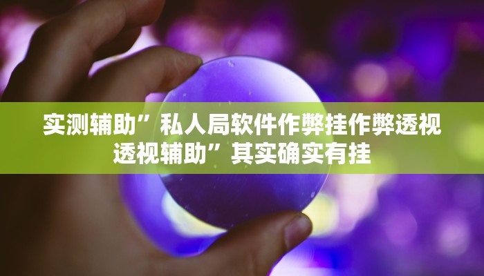 实测辅助”私人局软件作弊挂作弊透视透视辅助”其实确实有挂