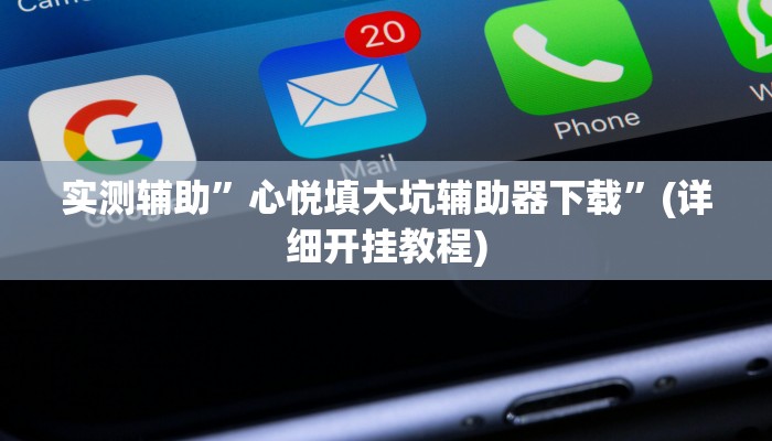 实测辅助”心悦填大坑辅助器下载”(详细开挂教程)