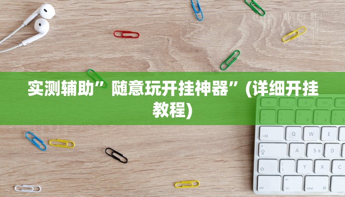 实测辅助”随意玩开挂神器”(详细开挂教程)