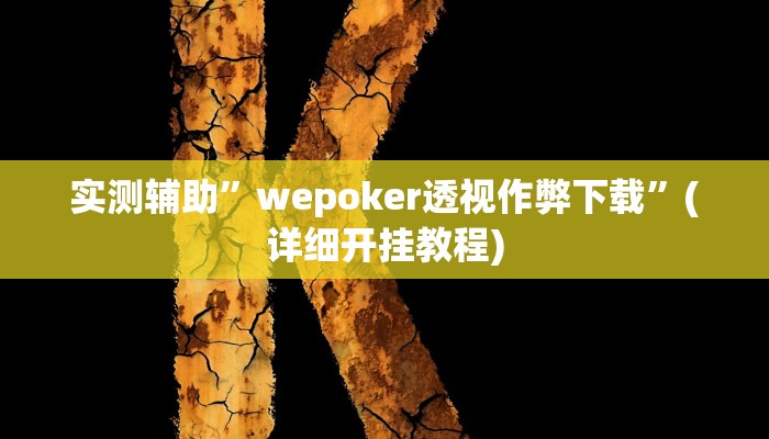 实测辅助”wepoker透视作弊下载”(详细开挂教程)