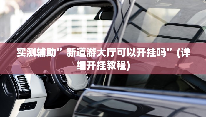 实测辅助”新道游大厅可以开挂吗”(详细开挂教程)