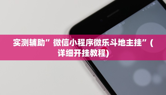 实测辅助”微信小程序微乐斗地主挂”(详细开挂教程)