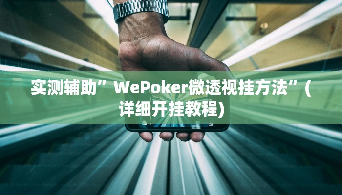 实测辅助”WePoker微透视挂方法”(详细开挂教程)