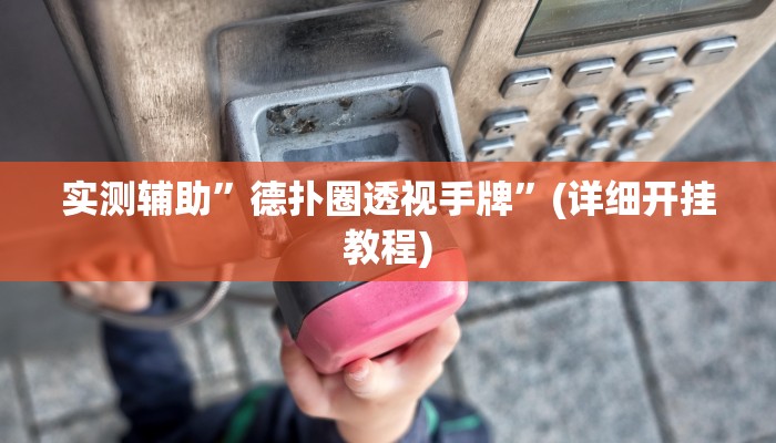 实测辅助”德扑圈透视手牌”(详细开挂教程)